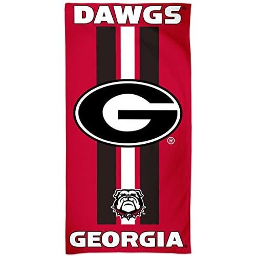  WinCraft Georgia Bulldogs Fiber Beach Towel, Game Day Stripes Edition, 30 x 60 inches