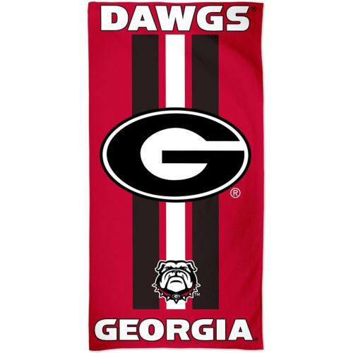  WinCraft Georgia Bulldogs Fiber Beach Towel, Game Day Stripes Edition, 30 x 60 inches