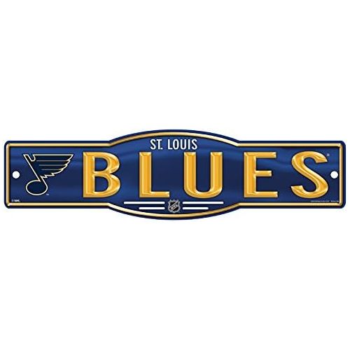  Wincraft NHL St. Louis Blues 4x17 inch Plastic Street Sign