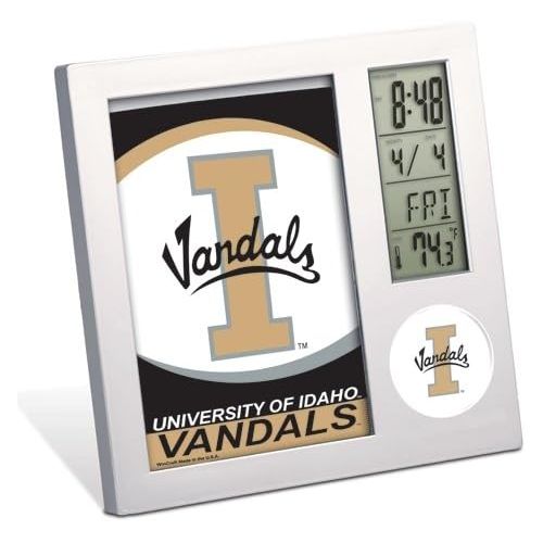  WinCraft NCAA University of Idaho Desk Clock, Black