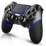 [아마존베스트]WinDrogon Game Controller for PS4, Wireless Controller for Playstation 4/Pro/Slim/PC, Touch Panel Gamepad with Dual Vibration and Audio Function, LED Indicator, USB Cable and Anti-Slip