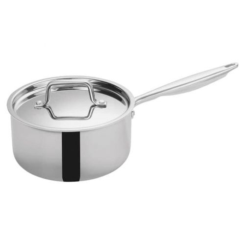  Winco TGAP-4, 3.5-Quart Tri-Ply Stainless Steel Sauce Pan wLid, NSF