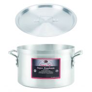 Winco AXAP-8, 8-Quart 10 x 6 4-Mm Super Aluminum Bottom Sauce Pot with Cover, Commercial Grade Stock Pot with Lid, NSF