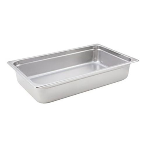  Winco Stainless Steel Full-Size Anti-Jamming Steam Table Pan - 4 (22 gauge)