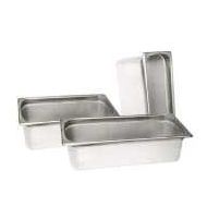 Winco Anti-Jamming Steam Table Pan Silver, 12.8 Length x 6.9 Width x 5.5 Height | 1Each