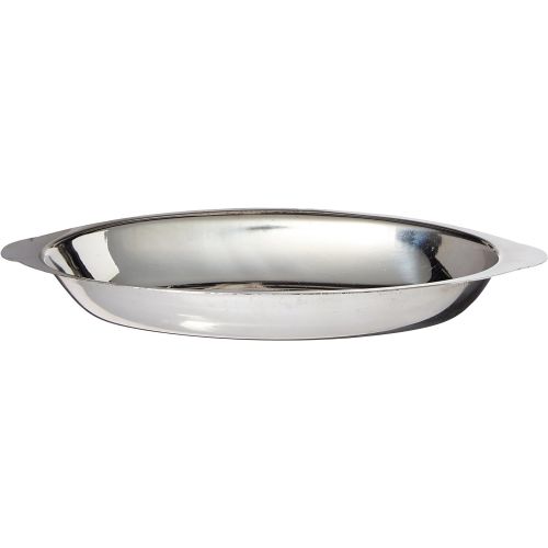  Winco Stainless Steel Oval Au Gratin Dish, 12-Ounce