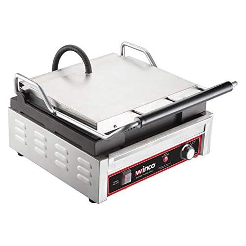  Winco EPG-1C, 14 X 16-Inch Single Surface Electric Panini Grill, 120V~60Hz, 1800W, 15A, NSF, Sandwich Press, Panini Maker, Panini Press