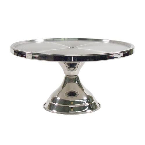  Winco 13inch Stainless Steel Cake Stand CKS-13, with Matching Acrylic Cover CKS-13C - Gift Set