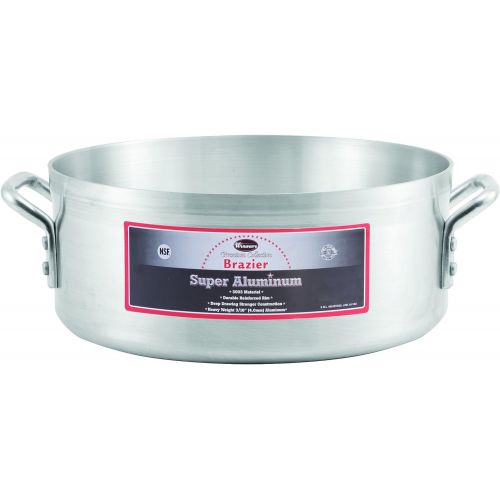  Winco USA Super Aluminum Braizer, Heavy Weight, 28 Quart, Aluminum