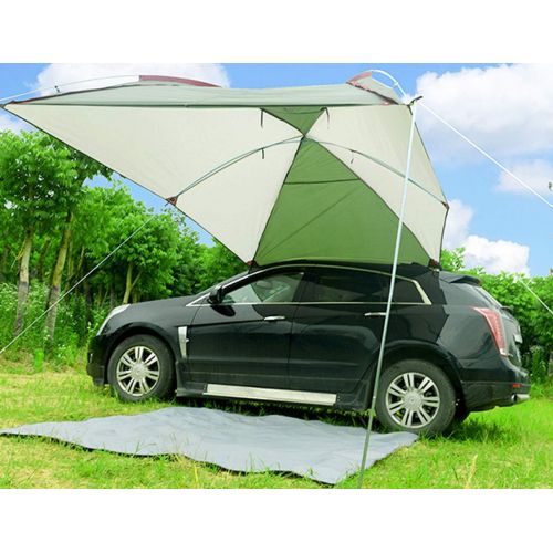  Wind Tour Portable Waterproof Car Rear Tent Outside Camping Shelter Outdoor Car Tent Trailer Tent Roof Top for Beach