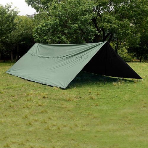  Wind Tour Portable Multifunctional Outdoor Camping Traveling Awning Backpacking Tarp Sunshade Lightweight UV Protection and PU 3000mm Waterproof Rain Fly Tarp Shelter (118177 inche