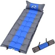 Wind Tour Sleeping Pad Self Inflating with Pillow for Camping - Lightweight Air Mattress for Backpacking, Hiking, Traveling