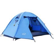 Wind Tour Professional 2-3 Person Weatherproof Double Layer Aluminum Windproof Backpacking Camping Tent for Outdoor Mountaineering Hunting Hiking Adventure Travel
