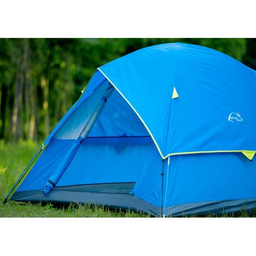  Wind Tour 3-4 Person Lightweight Backpacking Camping Tent Waterproof Double Layer Family Tent for Hiking Fishing Outdoor Travel Picnic