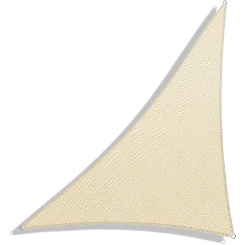  Windscreen4less 16 x 16 x 22.6 Triangle Sun Shade Sail - Beige Durable UV Shelter Canopy for Patio Outdoor Backyard - Custom