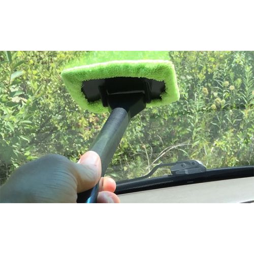  Windshield Cleaner Wiper with Microfiber Cloth (2-Pack)