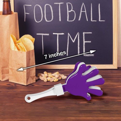  Windy City Novelties 12 Pack - Purple/White Hand Clapper Noise Makers Party Favors