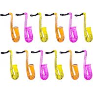 Windy City Novelties Inflatable Saxophones - 24 Multi-Color, 12 Pack