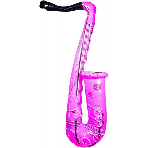  Windy City Novelties Inflatable Saxophones - 24 Multi-Color, 12 Pack