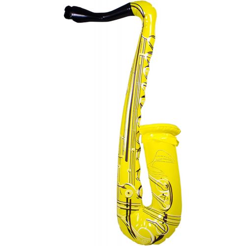  Windy City Novelties Inflatable Saxophones - 24 Multi-Color, 12 Pack