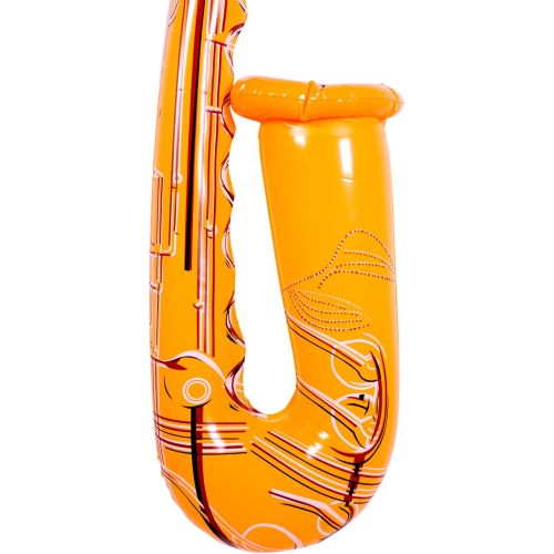  Windy City Novelties Inflatable Saxophones - 24 Multi-Color, 12 Pack