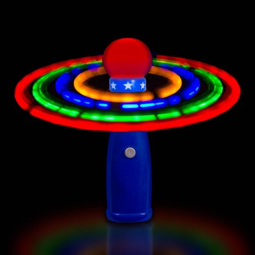  Windy City Novelties Hand-Held LED Light Up Galaxy Spinner with Flashing LED Lights