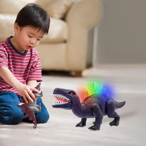  Windy City Novelties LED Light Up and Walking Realistic Dinosaur with Sound