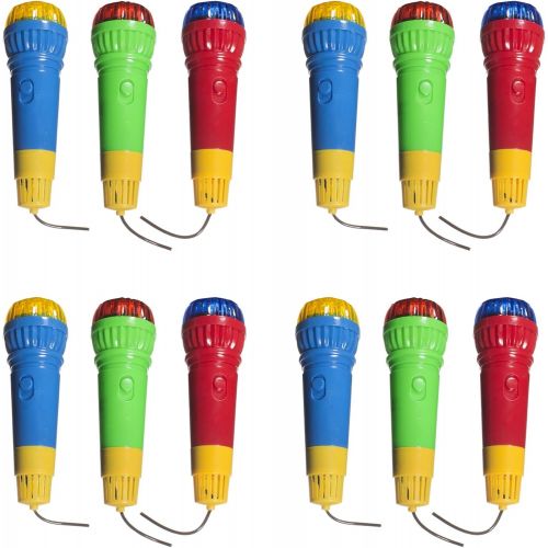  [아마존베스트]Windy City Novelties Echo Play Microphone Toy for Kids | 12 Pack | 10 inches