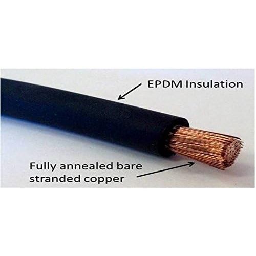  WindyNation WINDYNATION 6 Gauge 6 AWG 15 Feet Black + 15 Feet Red Welding Battery Pure Copper Flexible Cable Wire -- Car, Inverter, RV, Solar