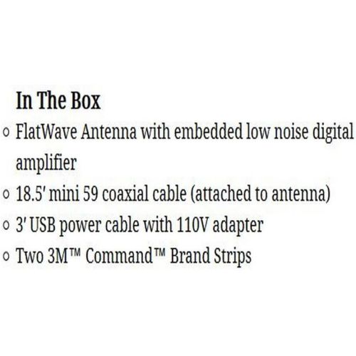  [아마존 핫딜]  [아마존핫딜]Winegard FL5500A FlatWave Amped Digital HD Indoor Amplified TV Antenna (4K Ready / ATSC 3.0 Ready / High-VHF / UHF), 50 Mile Long Range