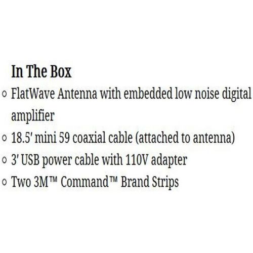  [아마존베스트]Winegard FL5500A FlatWave Amped Digital HD Indoor Amplified TV Antenna (4K Ready / ATSC 3.0 Ready / High-VHF / UHF), 60 Mile Long Range