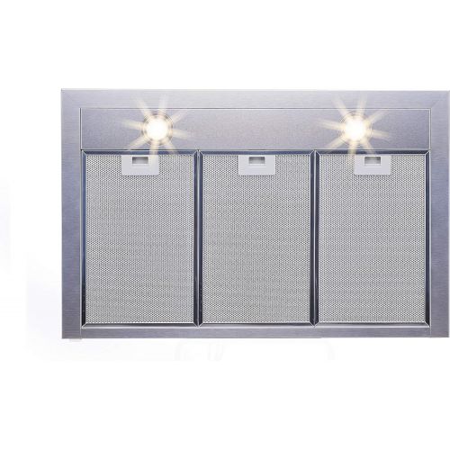  Winflo 30 Wall Mount Stainless Steel Convertible Range Hood with 450 CFM Air Flow, Aluminium Mesh Filters and LED Lights