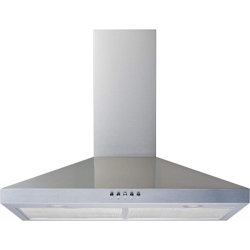  Winflo New 30 Convertible Stainless Steel Wall Mount Range Hood with Aluminum Mesh filter, Ultra bright LED lights and Push Button 3 Speed Control