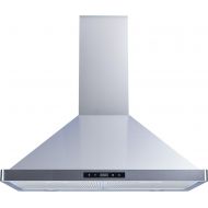 Winflo 30 Wall Mount Stainless Steel Convertible Kitchen Range Hood with 450 CFM Air Flow, Touch Control, Aluminum Filters and LED Lights