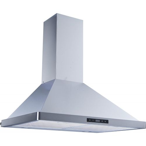  Winflo 30 Wall Mount Stainless Steel Convertible Kitchen Range Hood with 450 CFM Air Flow, Touch Control, Aluminum Filters and LED Lights