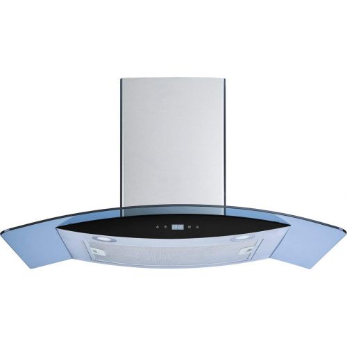  Winflo 30 Wall Mount Stainless SteelArched Tempered Glass Convertible Kitchen Range Hood with Touch Control, Aluminum Filter and LED Lights