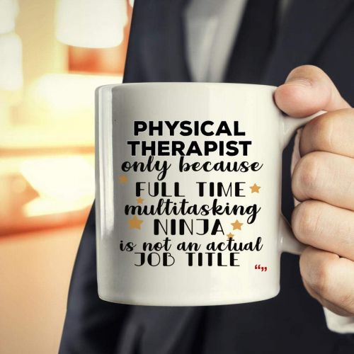  WingToday Funny Ninja Physical Therapist Mug Coffee Cup Tea Mugs Gift Therapists Men Women Gift Mugs - Physical therapists Assistant Therapy Birthday Gifts