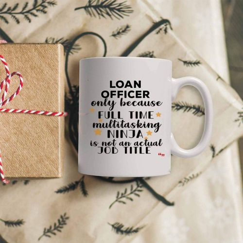  WingToday Funny Ninja Loan Officer Mug Coffee Cup Officers Men Women Gift Mugs - Loans Mortgage Loan Originators Banker Birthday Gifts