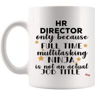 WingToday Funny Ninja HR Director Mug Coffee Cup Human resources Directors Men Women Gift Mugs - Boss Employee Manager Birthday Gifts