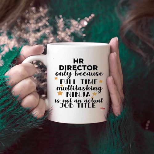  WingToday Funny Ninja HR Director Mug Coffee Cup Human resources Directors Men Women Gift Mugs - Boss Employee Manager Birthday Gifts