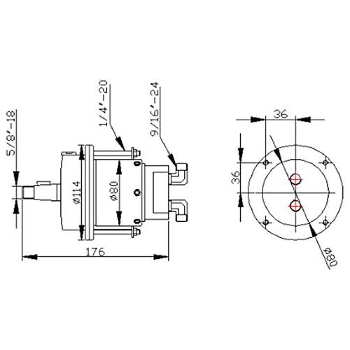  Woqi ZA0301 Outboard Hydraulic Steering Kit With Helm Pump, Hydraulic Cylinder and Tubing