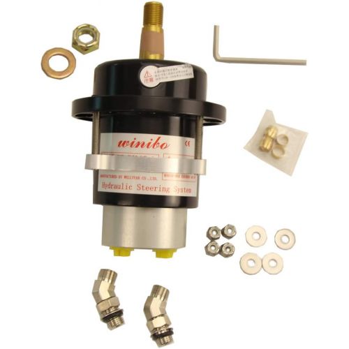  Woqi ZA0301 Outboard Hydraulic Steering Kit With Helm Pump, Hydraulic Cylinder and Tubing