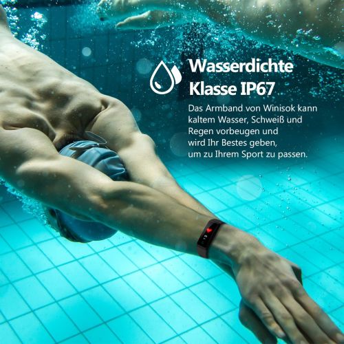  Winisok Fitness Armband Pulsmesser Fitness Tracker Wasserdicht IP67 Farbdisplay GPS Fitness Tracker Aktivitatstracker Schrittzahler Uhr Schlafueberwachung Anruf SMS fuer Kinder Damen