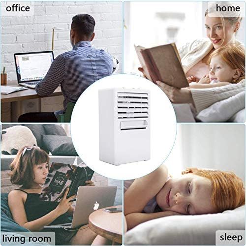  [아마존베스트]Winload Mini Air Cooler, 3 in 1 Personal Air Conditioner with Water Cooling, Humidifier, Air Purifier, Evaporative Cooler for Home and Office, white