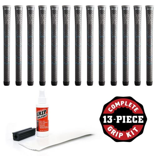  Winn Dri-Tac Undersize Gray - 13 pc Golf Grip Kit (with tape, solvent, vise clamp)