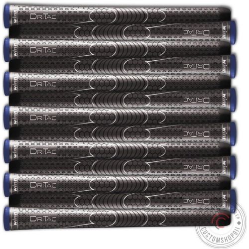  [아마존베스트]Winn Set of 9 Or 13 DRITAC AVS MIDSIZE Golf Grip, Gray (Dri-Tac)