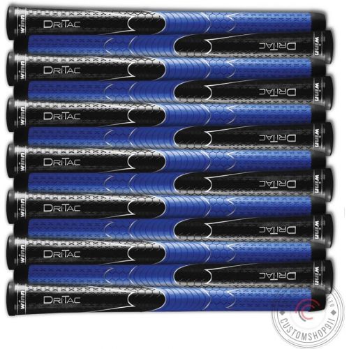  Set of 9 Or 13 Winn DRITAC AVS MIDSIZE Black/Blue Golf Grip