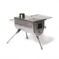 Winnerwell Woodlander Large Tent Stove | Portable Wood Burning Stove for Tents, Shelters, and Camping | 1500 Cubic Inch Firebox | Precision Stainless Steel Construction | Includes