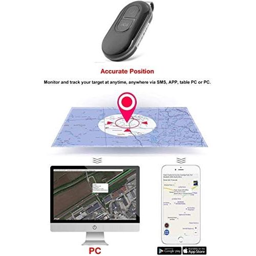  Winnes GPS Tracker, Mini Tragbar GPS Tracker Auto LKW Fahrzeug Kinder Baby AEltester Realzeit GPS-Ortung GSM / GPRS / GPS Locator mit SOS helfen Geo-Zaun GPS Verfolger mit Freie APP