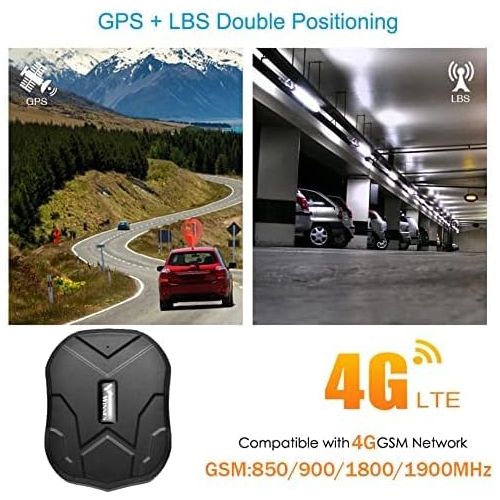  [아마존베스트]Winnes GPS Tracker with SIM Card, Strong Magnetic GPS Tracker Long Standby Time Vehicle Tracking Waterproof Real-time Tracking Anti-Lost Locator with Free App TK905